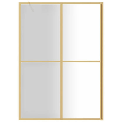 Walk-in Shower Wall with Clear ESG Glass Gold - Bend