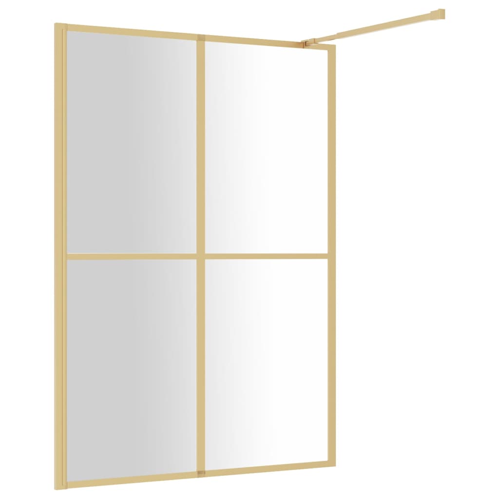 Walk-in Shower Wall with Clear ESG Glass Gold - Bend