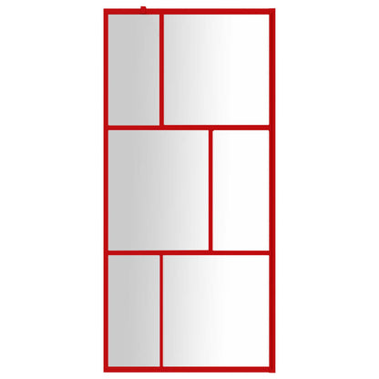 Walk-in Shower Wall with Clear ESG Glass Red 80x195 cm - Bend