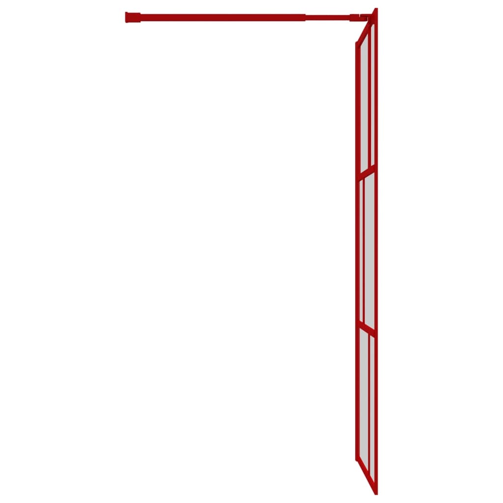 Walk-in Shower Wall with Clear ESG Glass Red 80x195 cm - Bend