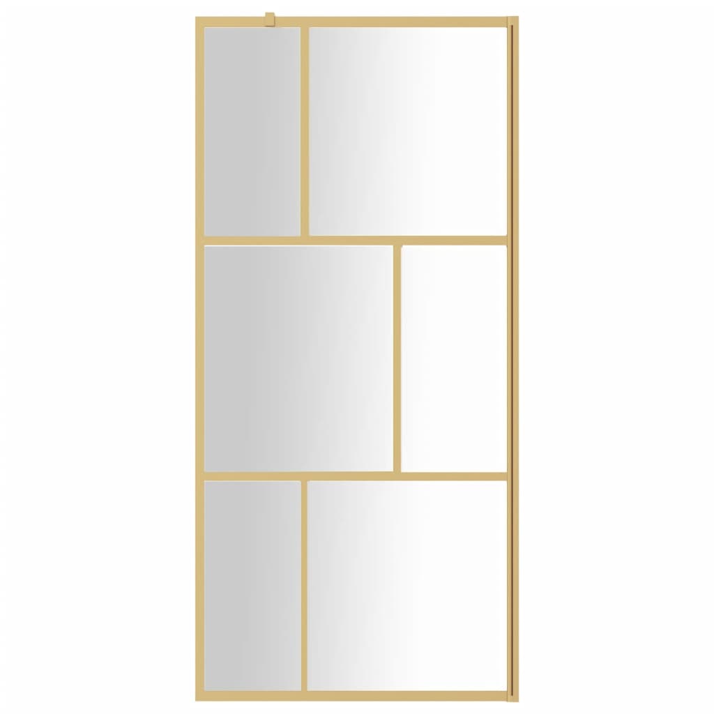 Walk-in Shower Wall with Clear ESG Glass Gold 80x195 cm - Bend