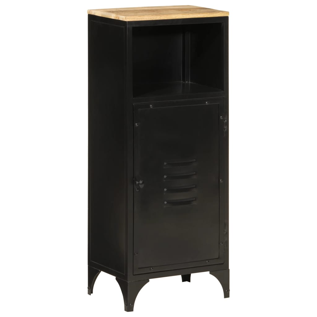 Bathroom Cabinet 40x27x90 cm Iron and Solid Wood Mango