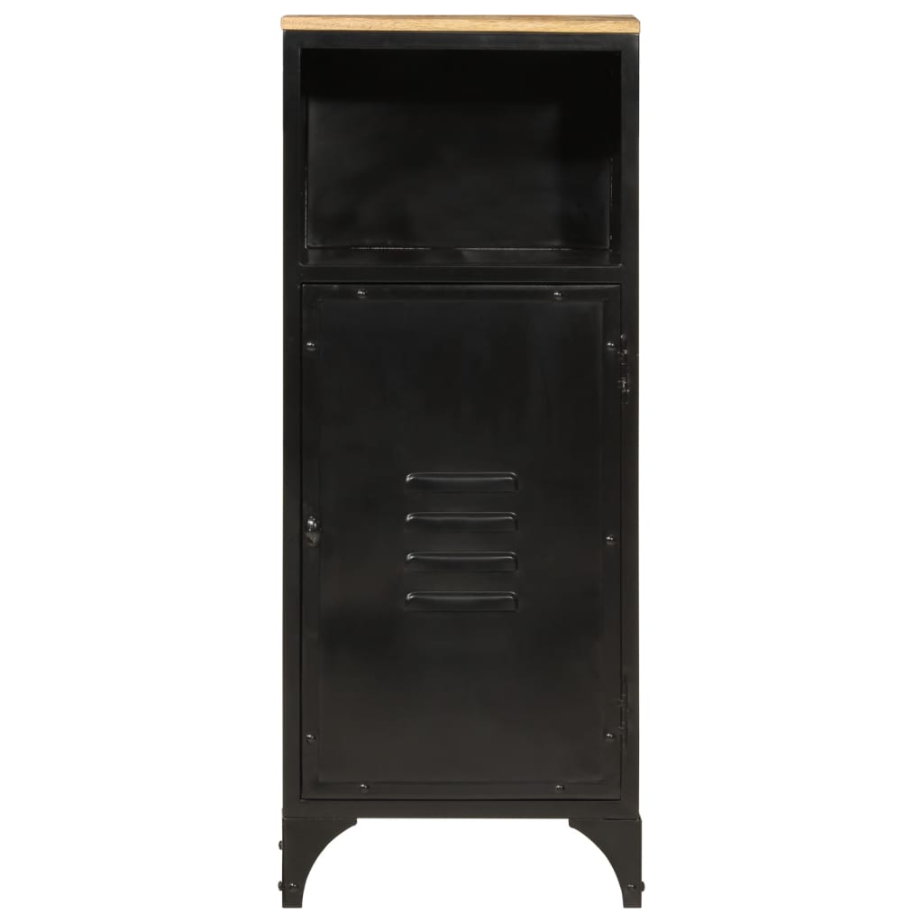 Bathroom Cabinet 40x27x90 cm Iron and Solid Wood Mango