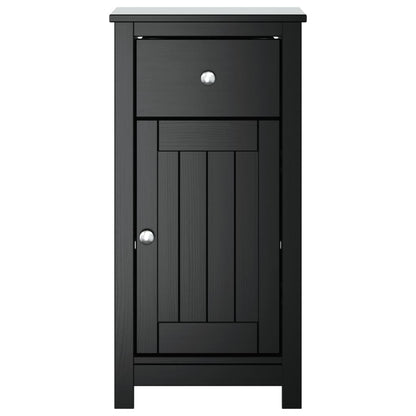 Bathroom Cabinet BERG Black 40x34x80 cm Solid Wood Pine