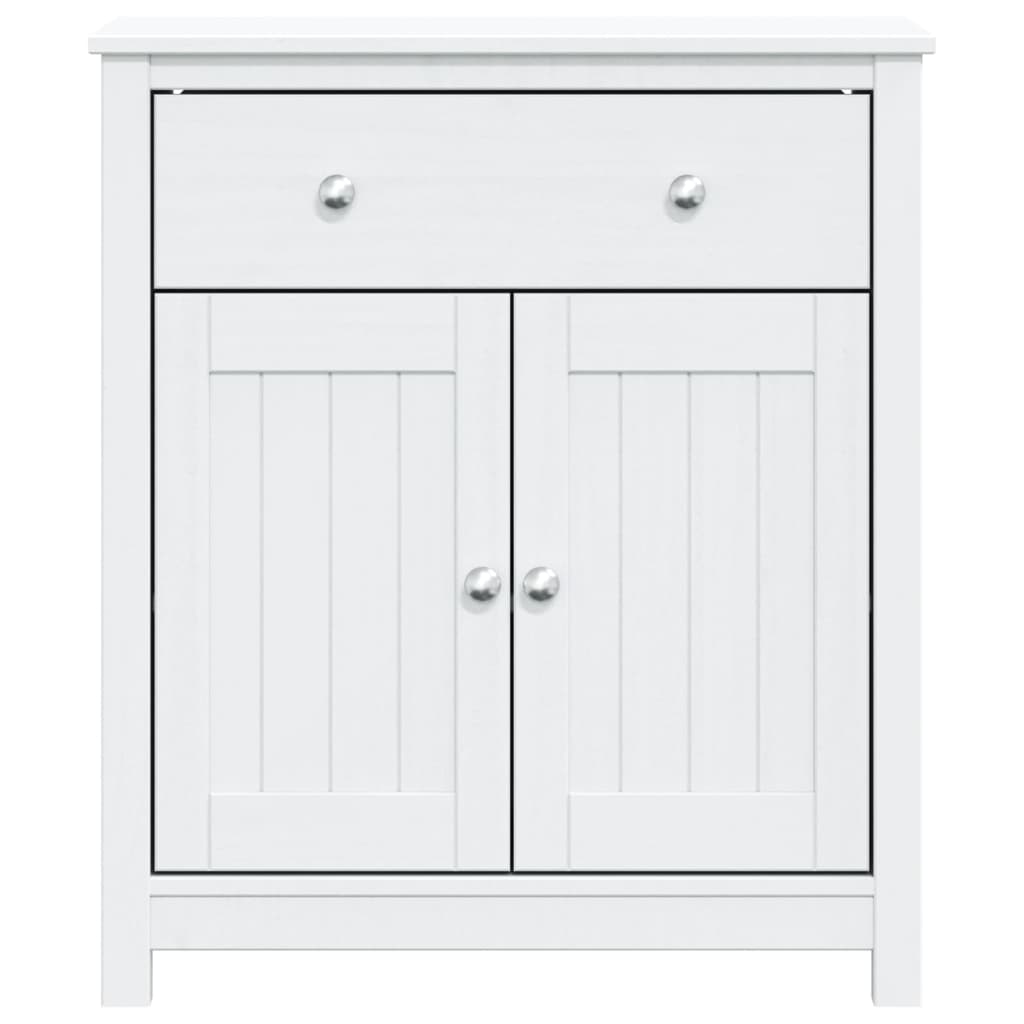 Bathroom Cabinet BERG White 69.5x34x80 cm Solid Wood Pine