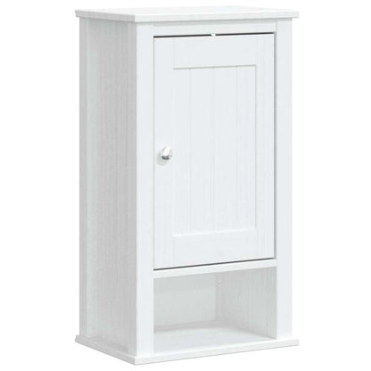 Bathroom Wall Cabinet BERG White 40x27x71.5 cm Solid Wood Pine