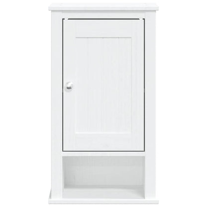 Bathroom Wall Cabinet BERG White 40x27x71.5 cm Solid Wood Pine