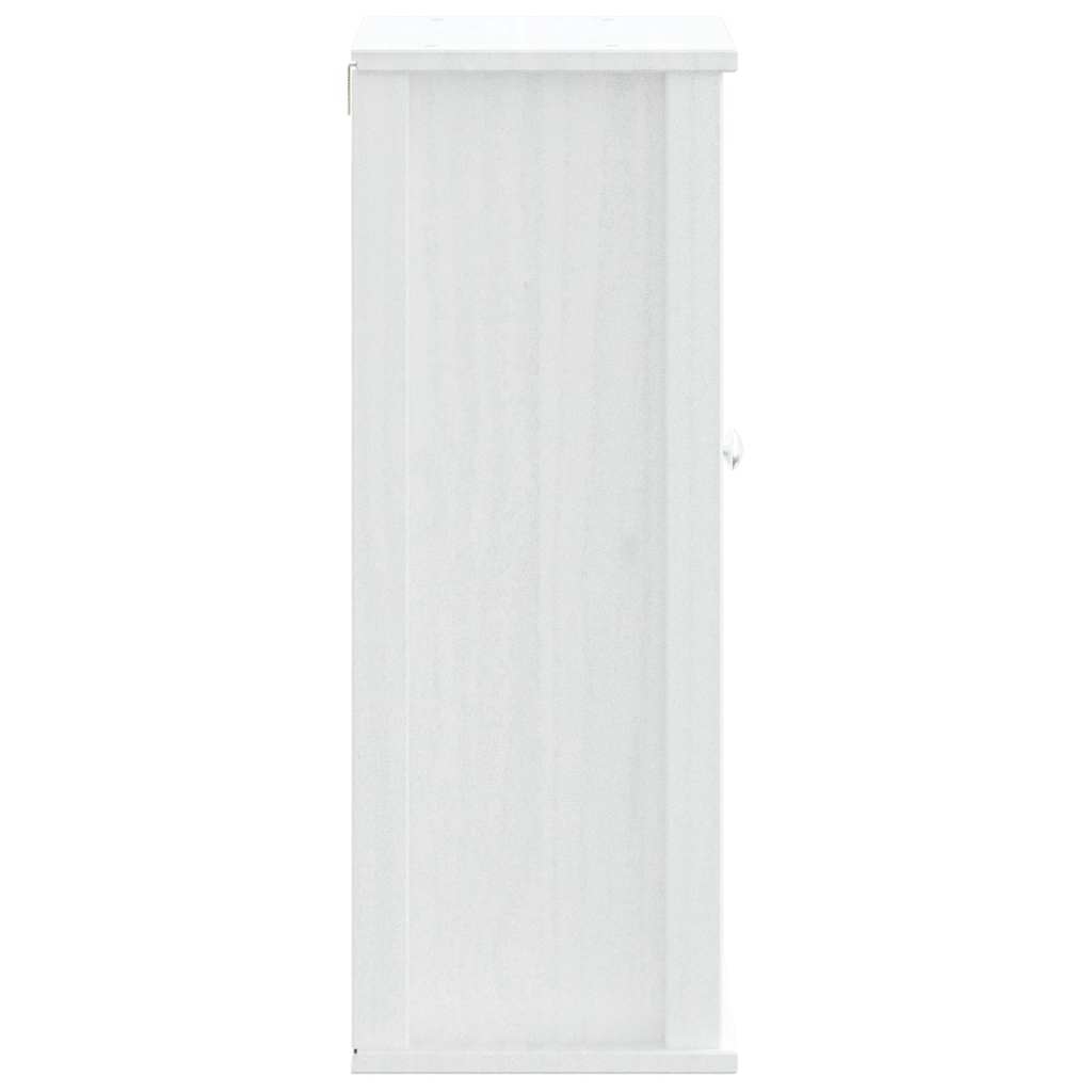 Bathroom Wall Cabinet BERG White 40x27x71.5 cm Solid Wood Pine