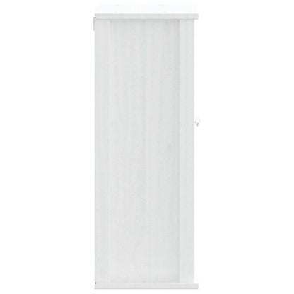 Bathroom Wall Cabinet BERG White 40x27x71.5 cm Solid Wood Pine