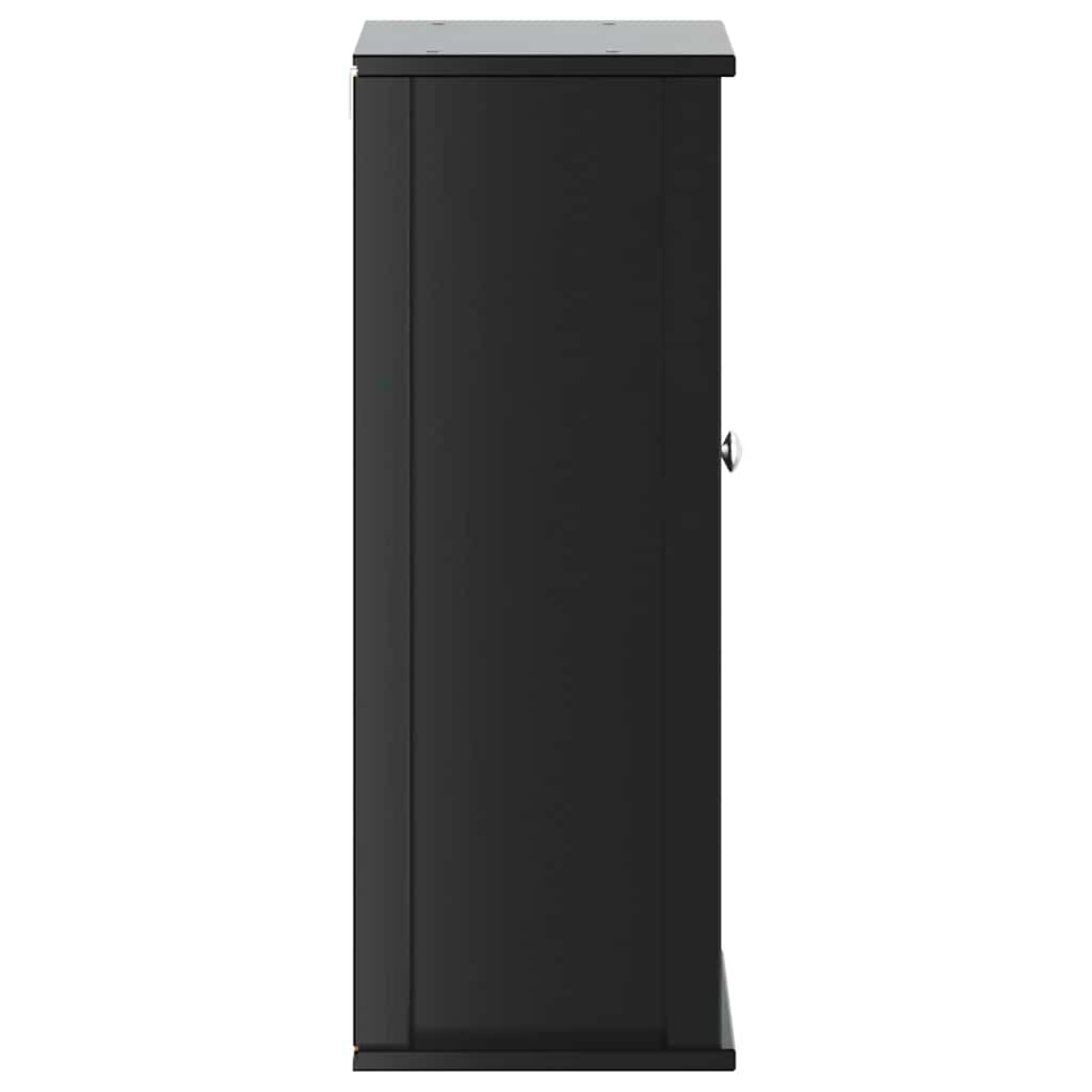 Bathroom Wall Cabinet BERG Black 40x27x71.5 cm Solid Wood Pine