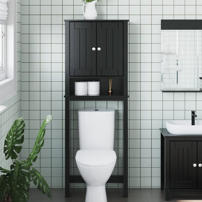 Over-the-Toilet Storage BERG Black 60x27x164.5 cm Solid Wood