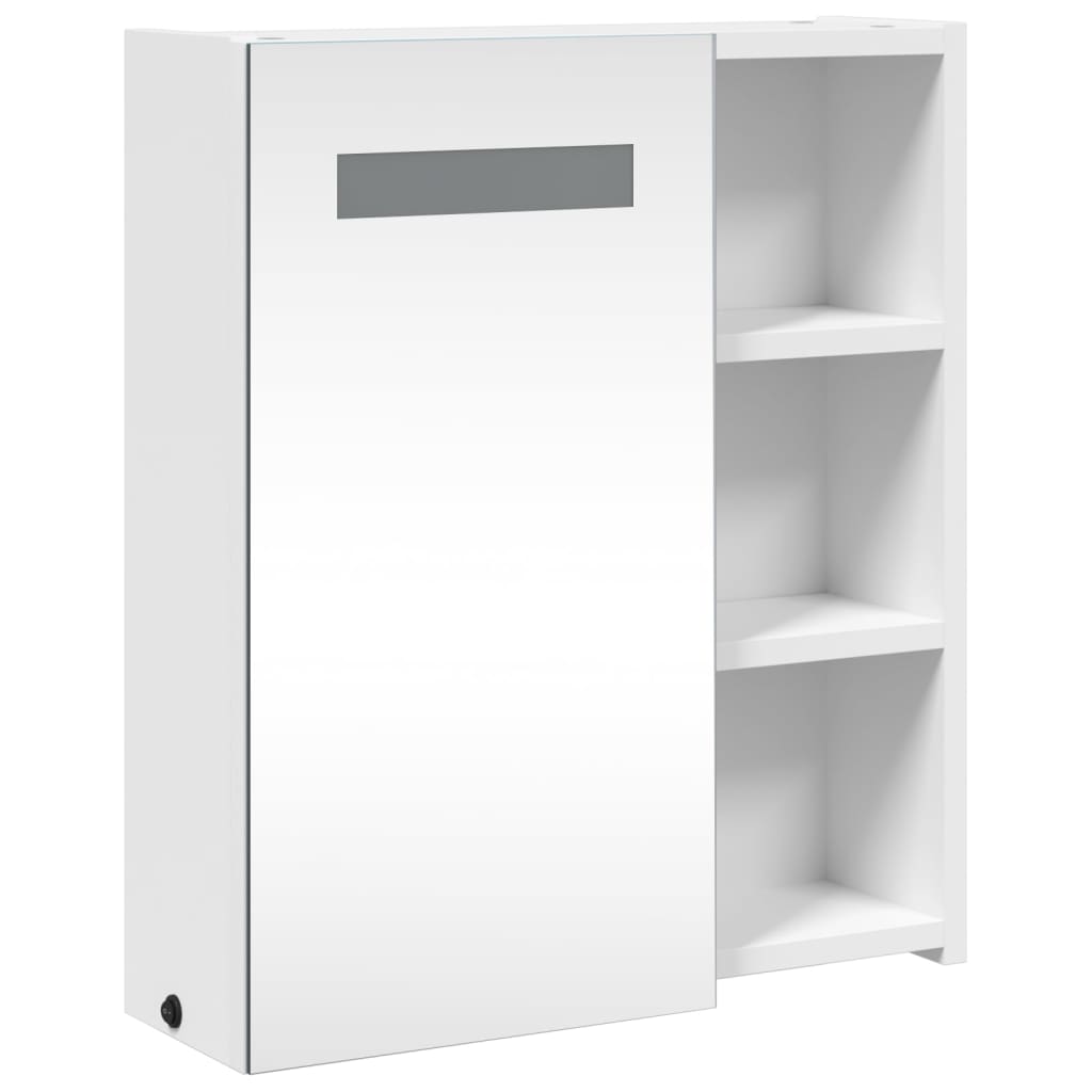 Bathroom Mirror Cabinet with LED Light White 45x13x52 cm - Bend