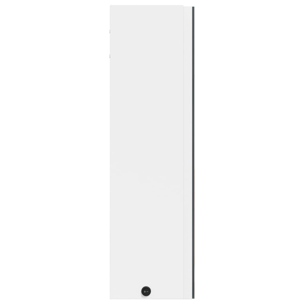 Bathroom Mirror Cabinet with LED Light White 60x13x52 cm - Bend