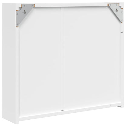 Bathroom Mirror Cabinet with LED Light White 60x13x52 cm - Bend