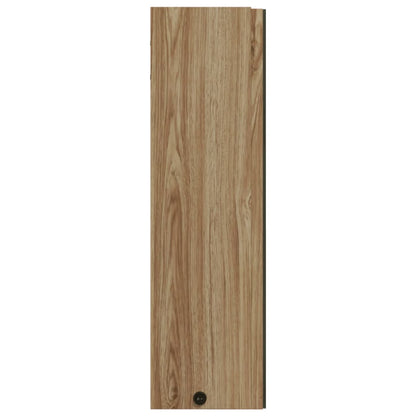 Bathroom Mirror Cabinet with LED Light Oak 60x13x52 cm - Bend