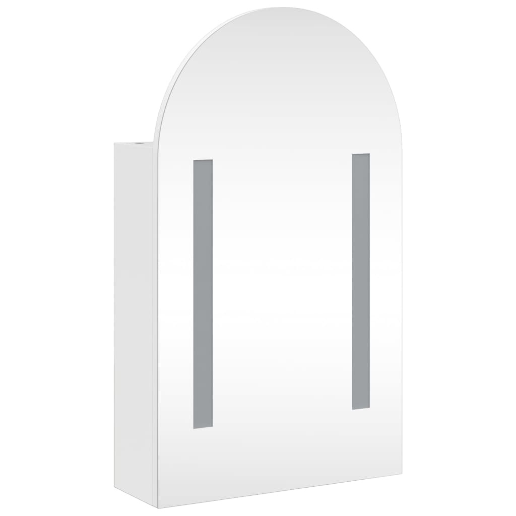 Bathroom Mirror Cabinet with LED Light Arched Design 42x13x70 cm - Bend