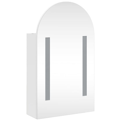 Bathroom Mirror Cabinet with LED Light Arched Design 42x13x70 cm - Bend