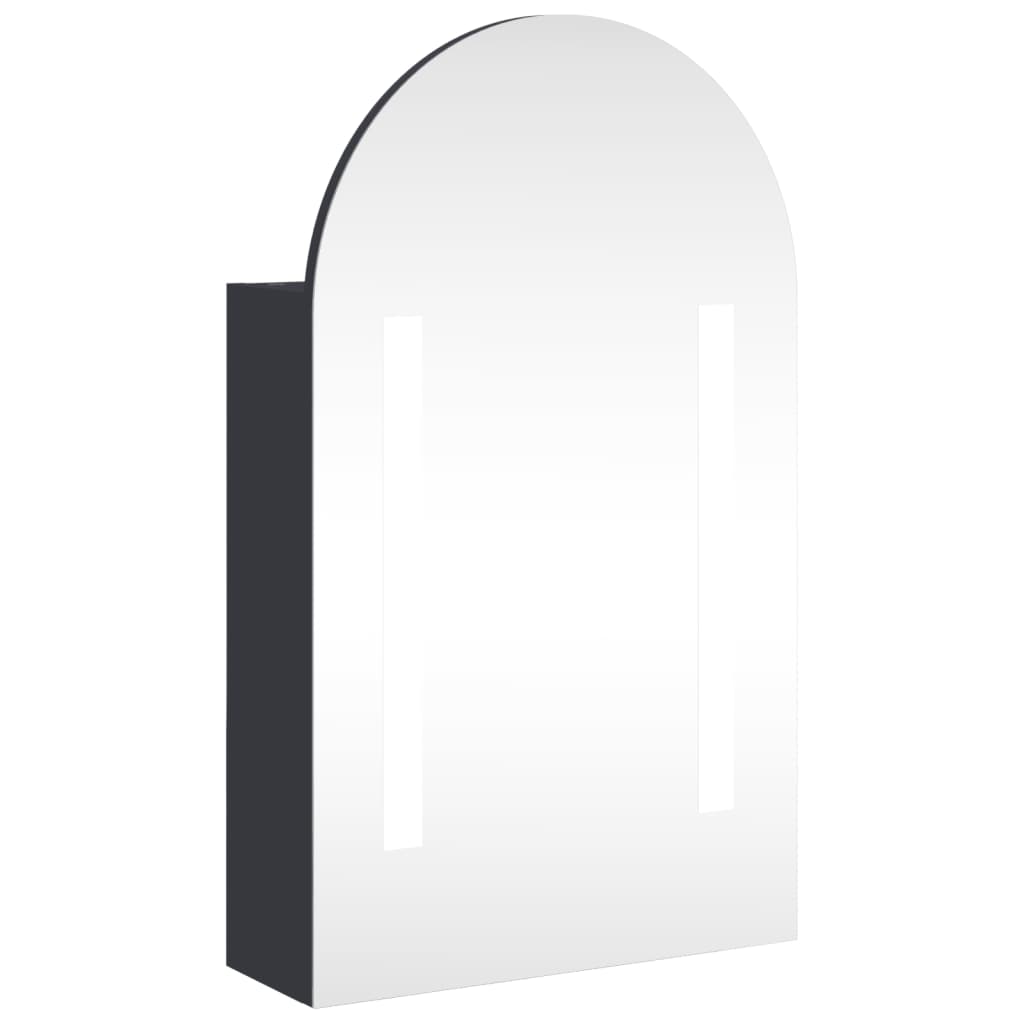 Bathroom Mirror Cabinet with LED Light Arched Design 42x13x70 cm - Bend