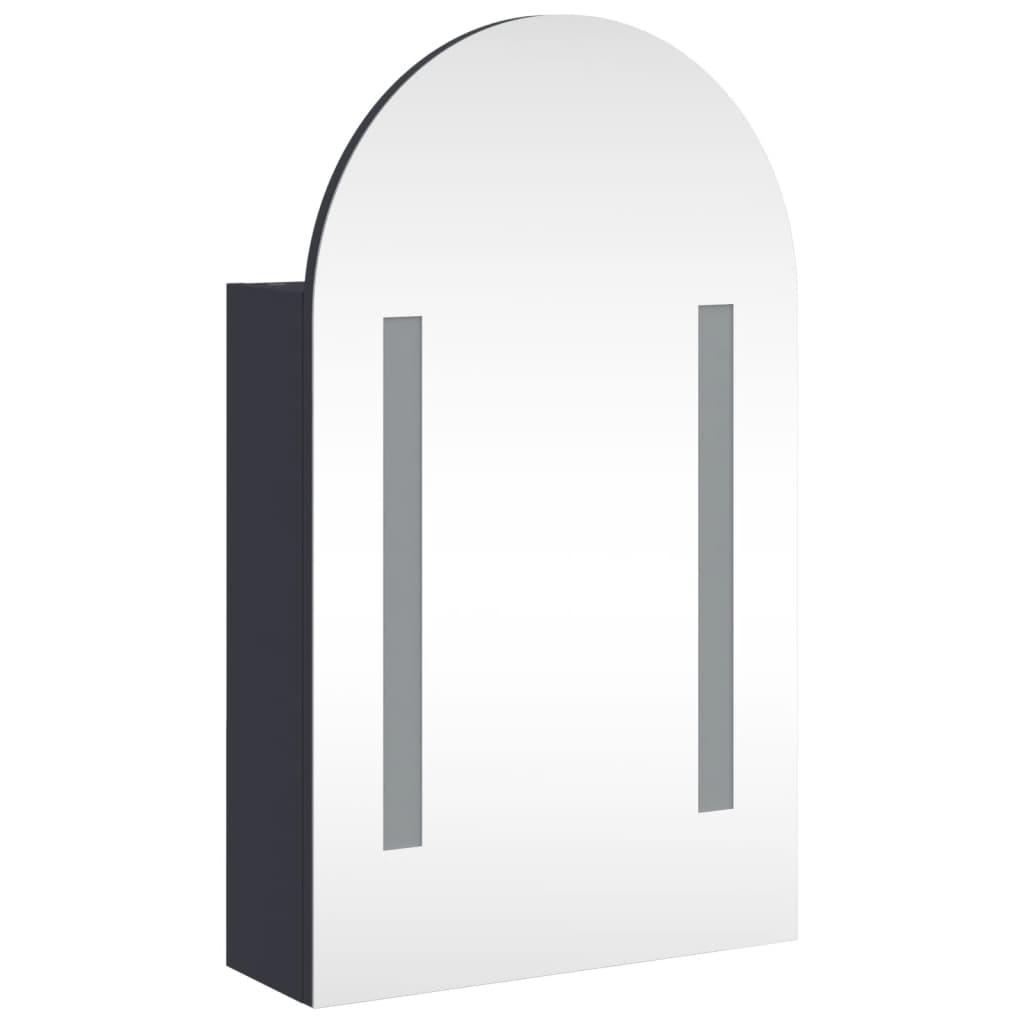 Bathroom Mirror Cabinet with LED Light Arched Design 42x13x70 cm - Bend