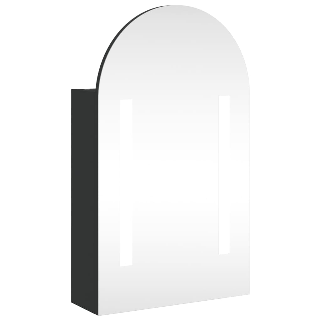 Bathroom Mirror Cabinet with LED Light Arched Design 42x13x70 cm - Bend