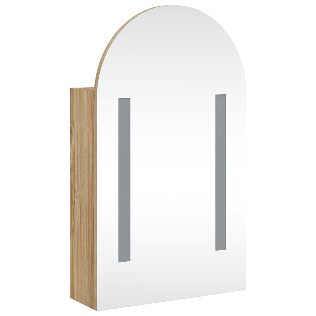 Bathroom Mirror Cabinet with LED Light Arched Design 42x13x70 cm - Bend