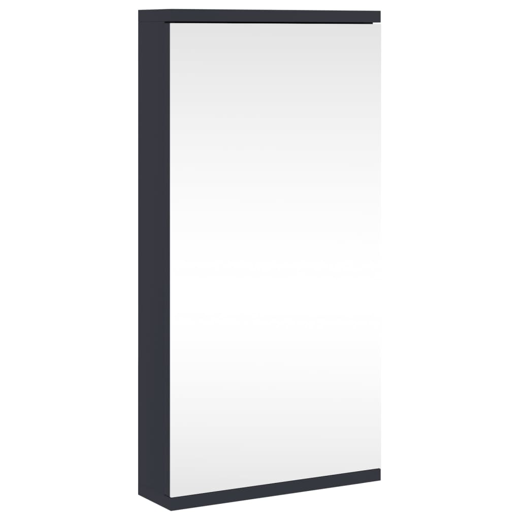 Corner Bathroom Mirror Cabinet Grey 30x24x60 cm - Bend