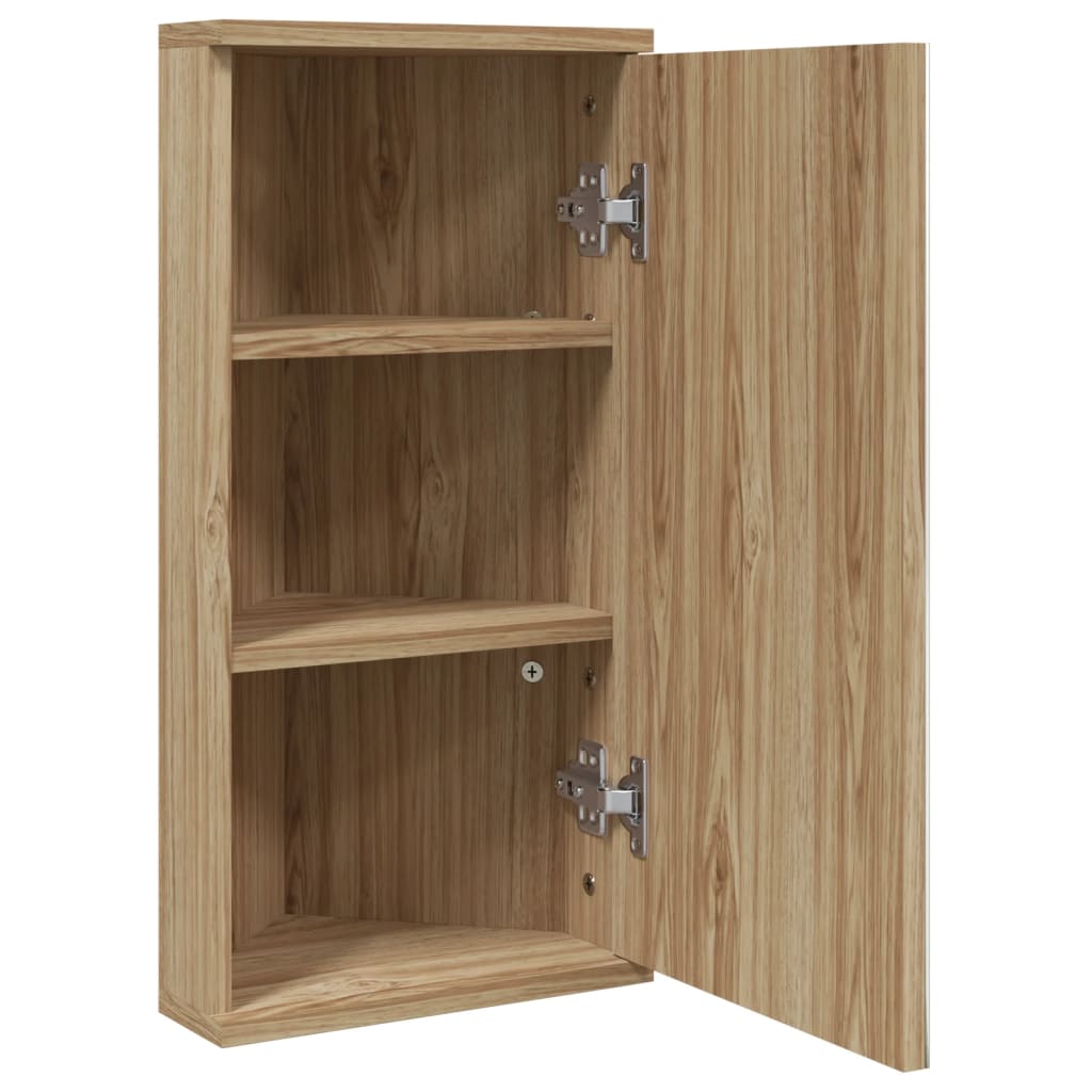 Corner Bathroom Mirror Cabinet Oak 30x24x60 cm - Bend