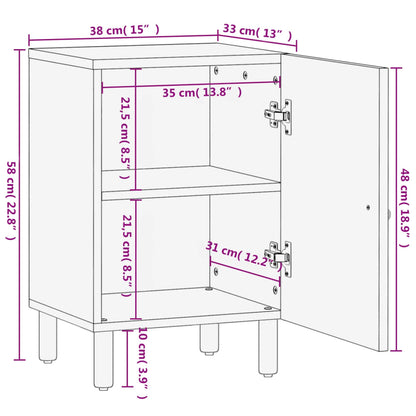 Bathroom Cabinet 38x33x58 cm Solid Wood Mango