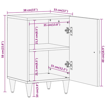 Bathroom Cabinet 38x33x58 cm Solid Wood Mango