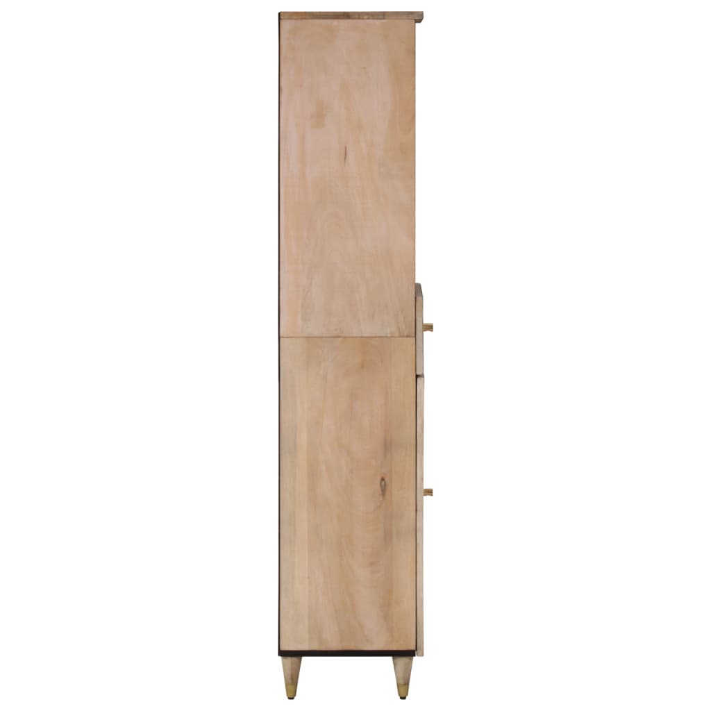 Mango Wood Bathroom Storage Cabinet - Bend