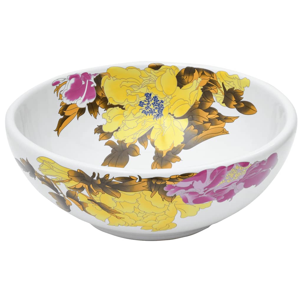 Countertop Basin Multicolour Round Φ41x14 cm Ceramic - Bend