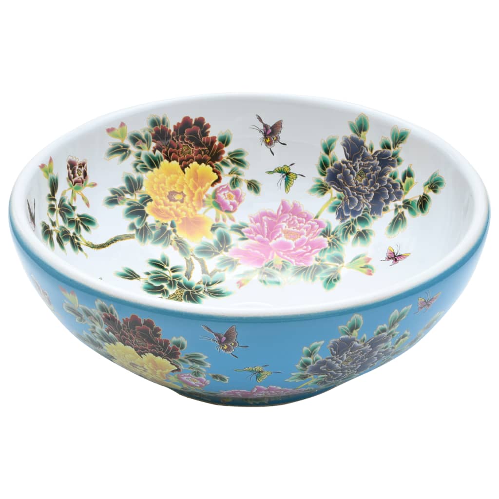 Countertop Basin Multicolour Round Φ41x14 cm Ceramic - Bend