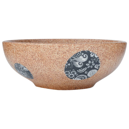 Countertop Basin Brown and Blue Round Φ41x14 cm Ceramic - Bend