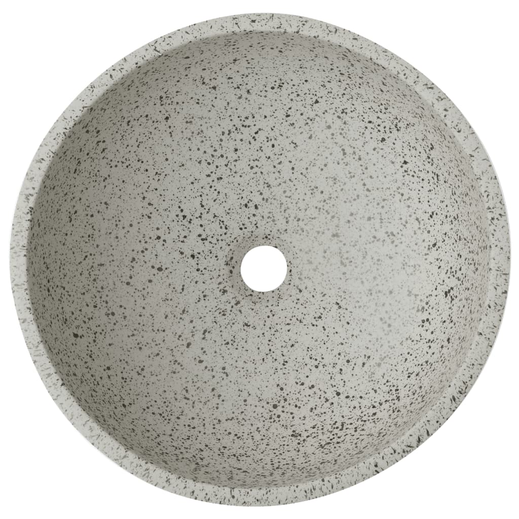 Countertop Basin Grey Round Φ41x14 cm Ceramic