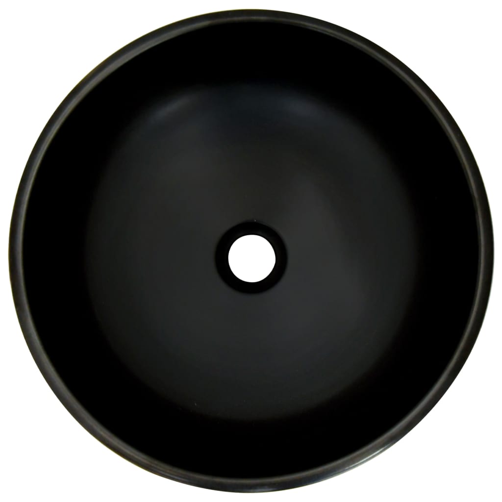 Countertop Basin Black and Blue Round Φ41x14 cm Ceramic - Bend