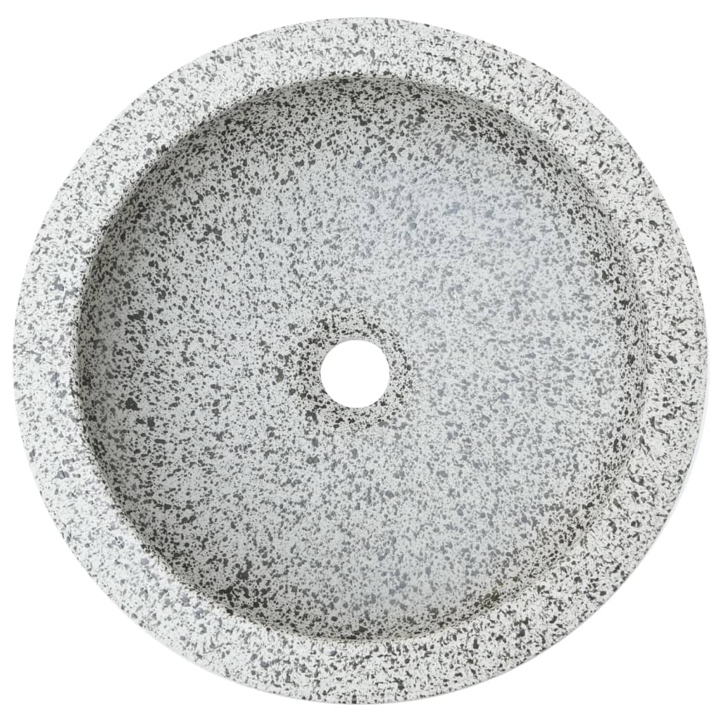 Countertop Basin Grey Round Φ41x14 cm Ceramic