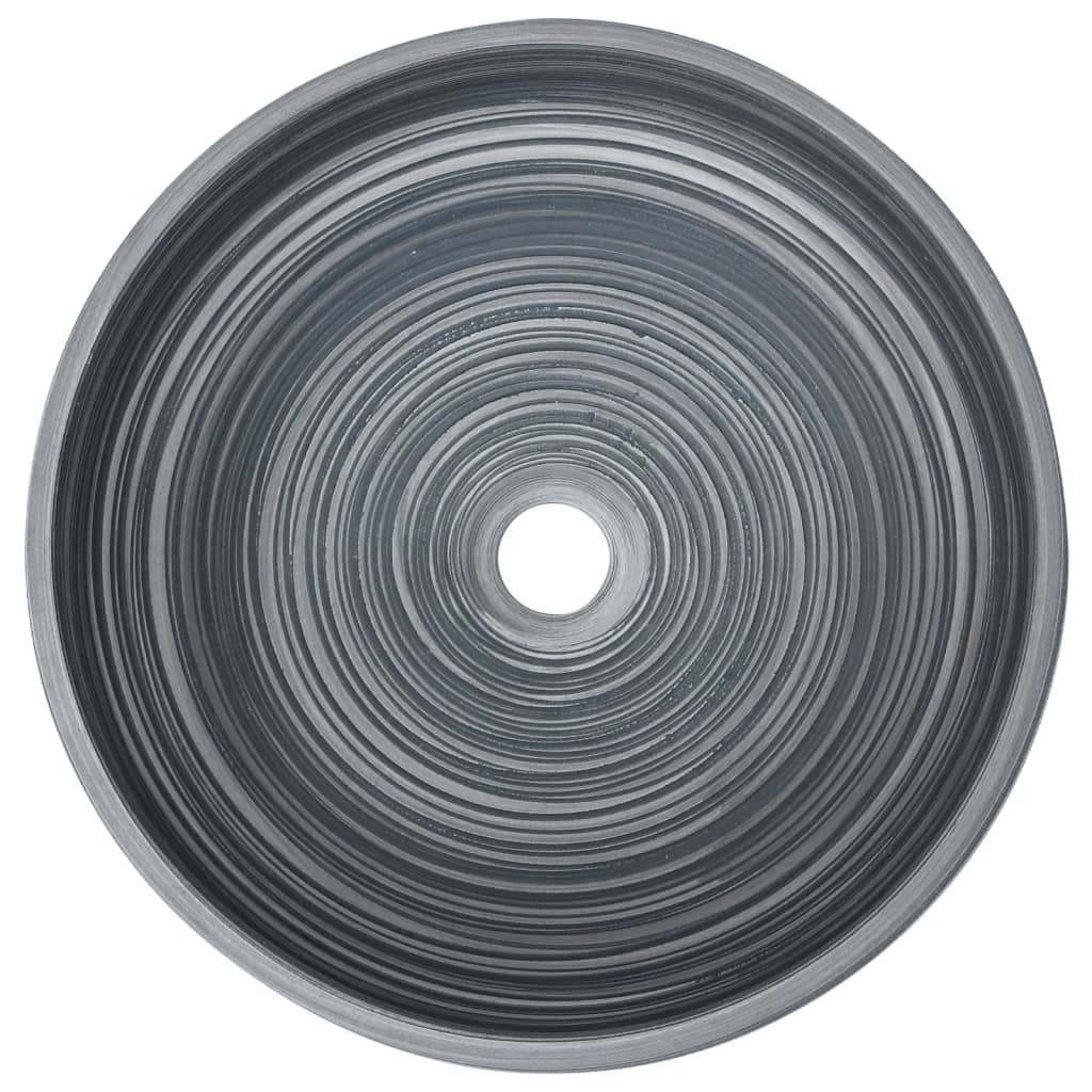 Countertop Basin Grey Round Φ41x14 cm Ceramic - Bend