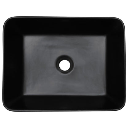 Countertop Basin Black and Blue Rectangular 46x35.5x13 cm Ceramic - Bend