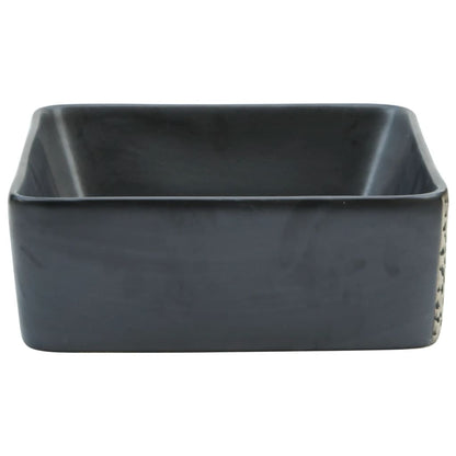 Countertop Basin Black Rectangular 46x35.5x13 cm Ceramic