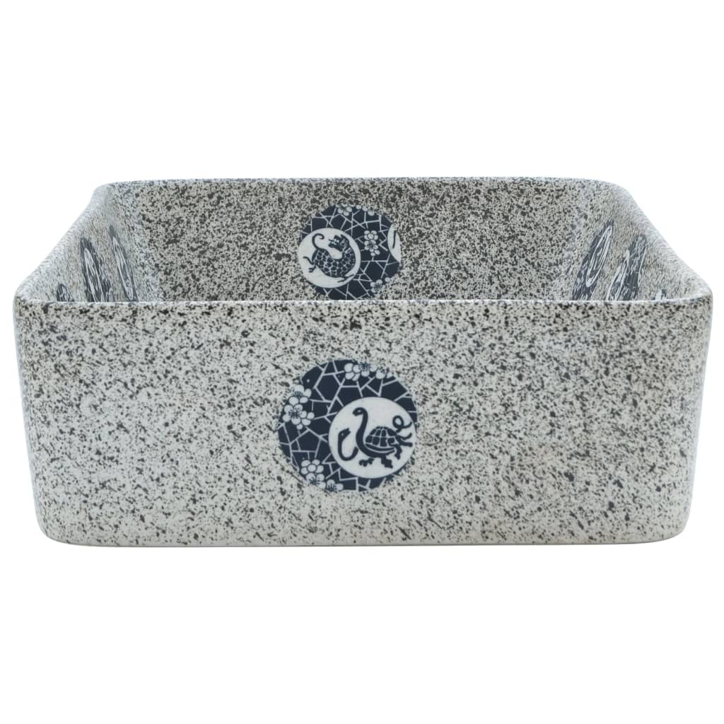 Countertop Basin Multicolour Rectangular 46x35.5x13 cm Ceramic - Bend