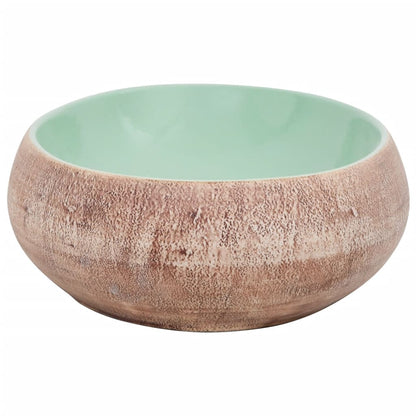 Countertop Basin Green and Brown Oval 59x40x15 cm Ceramic - Bend