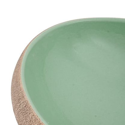 Countertop Basin Green and Brown Oval 59x40x15 cm Ceramic - Bend