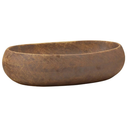 Countertop Basin Brown Oval 59x40x15 cm Ceramic - Bend