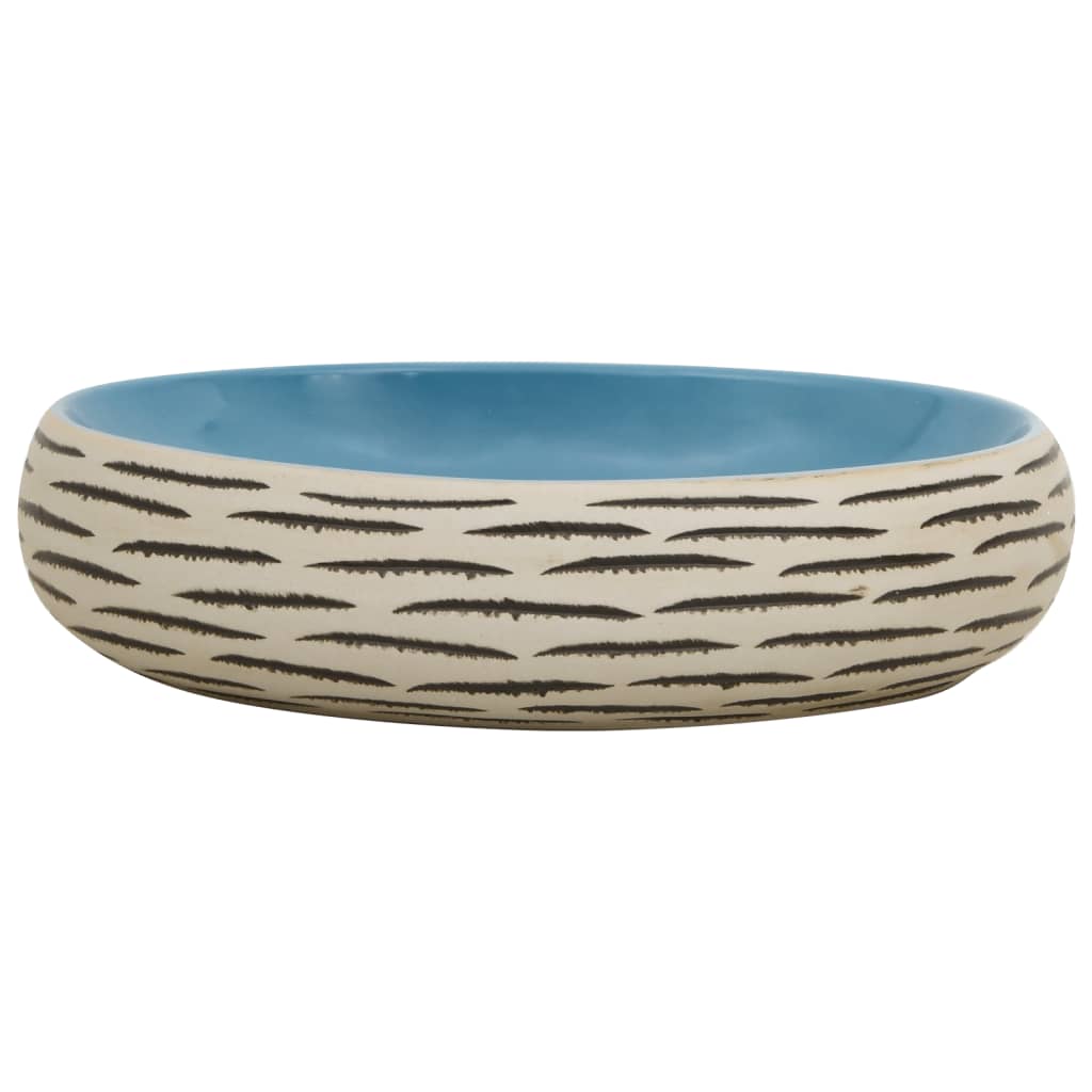 Countertop Basin Multicolour Oval 59x40x15 cm Ceramic - Bend