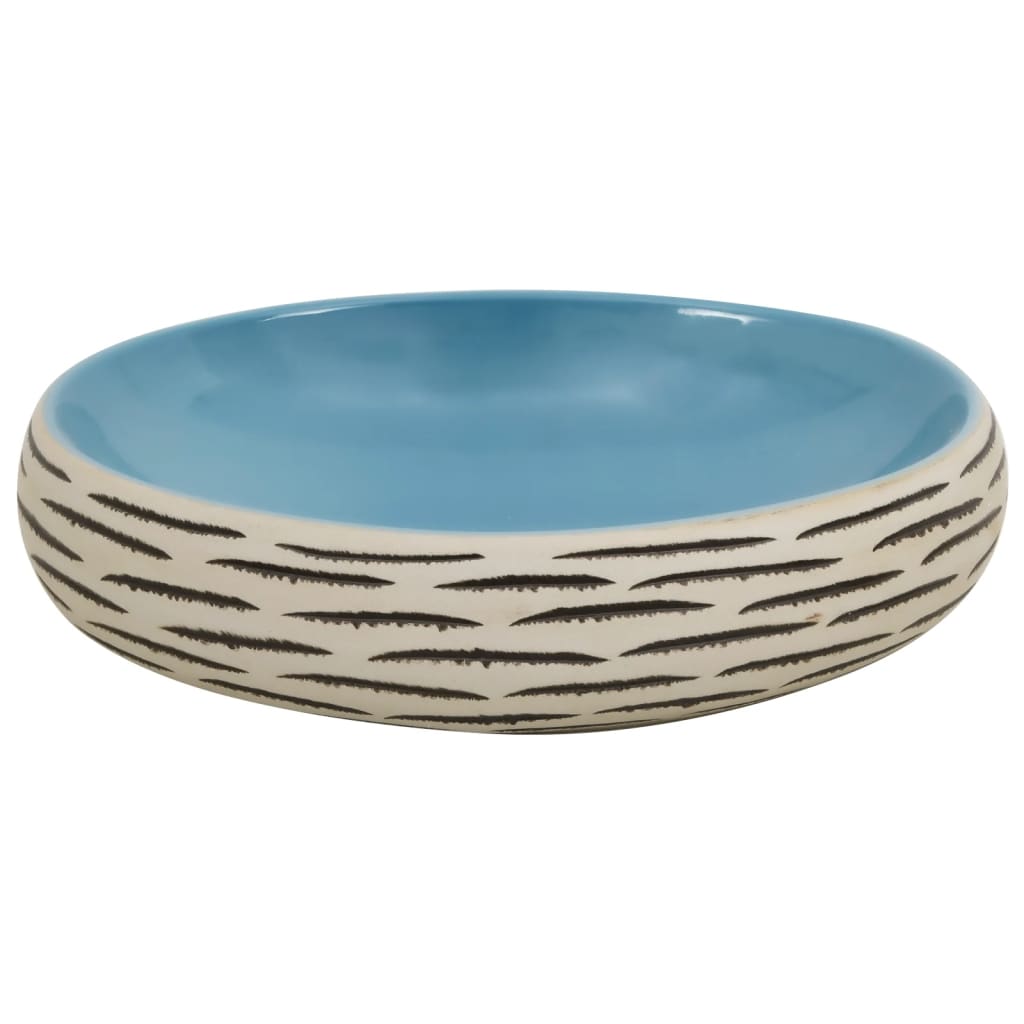 Countertop Basin Multicolour Oval 59x40x15 cm Ceramic - Bend