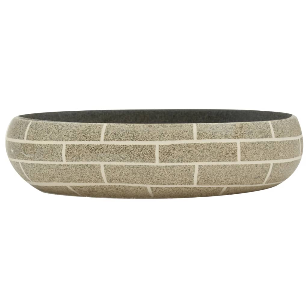 Countertop Basin Multicolour Oval 59x40x15 cm Ceramic - Bend