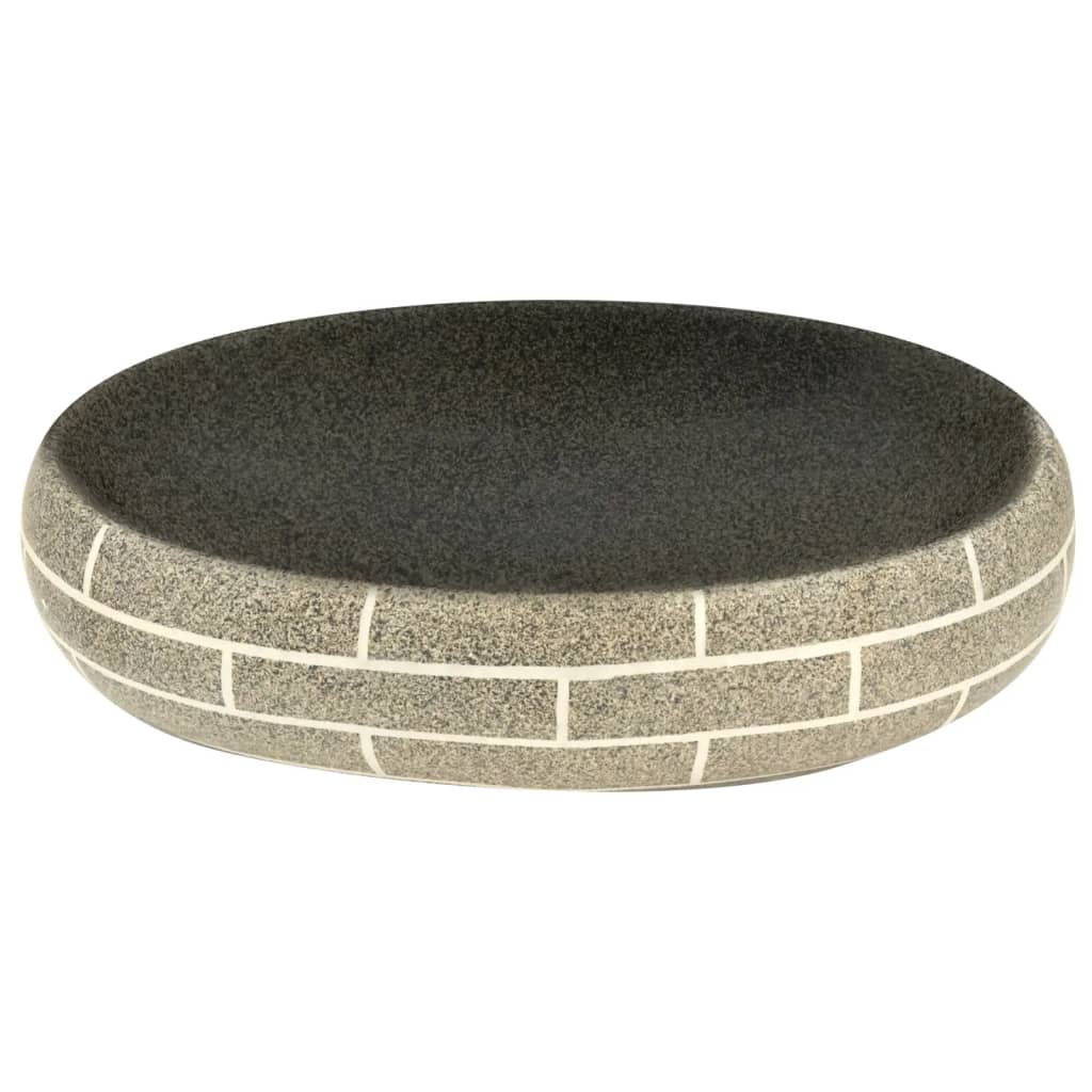 Countertop Basin Multicolour Oval 59x40x15 cm Ceramic - Bend