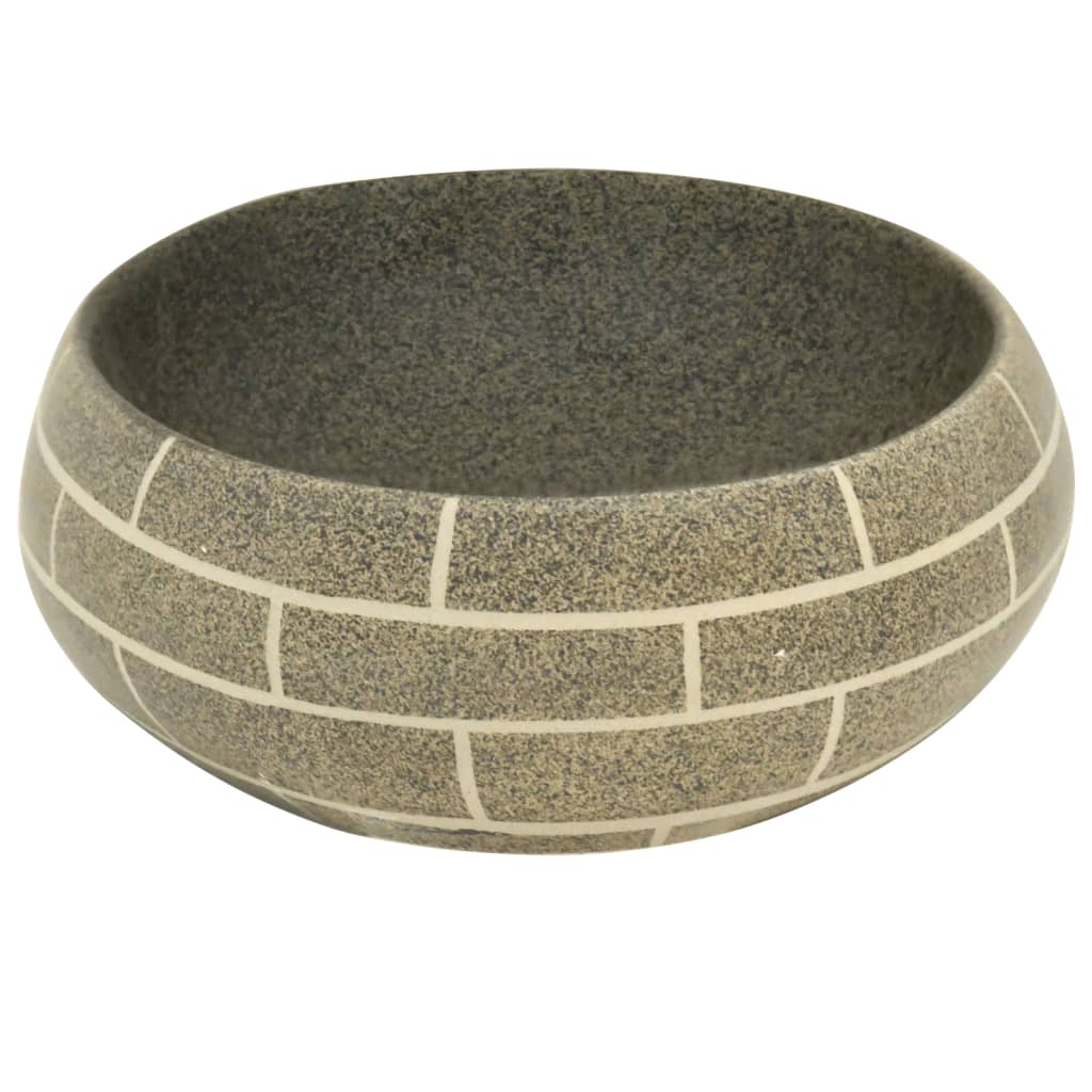 Countertop Basin Multicolour Oval 59x40x15 cm Ceramic - Bend