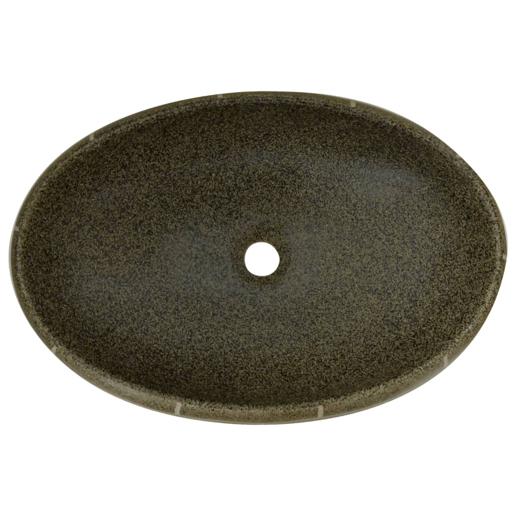 Countertop Basin Multicolour Oval 59x40x15 cm Ceramic - Bend