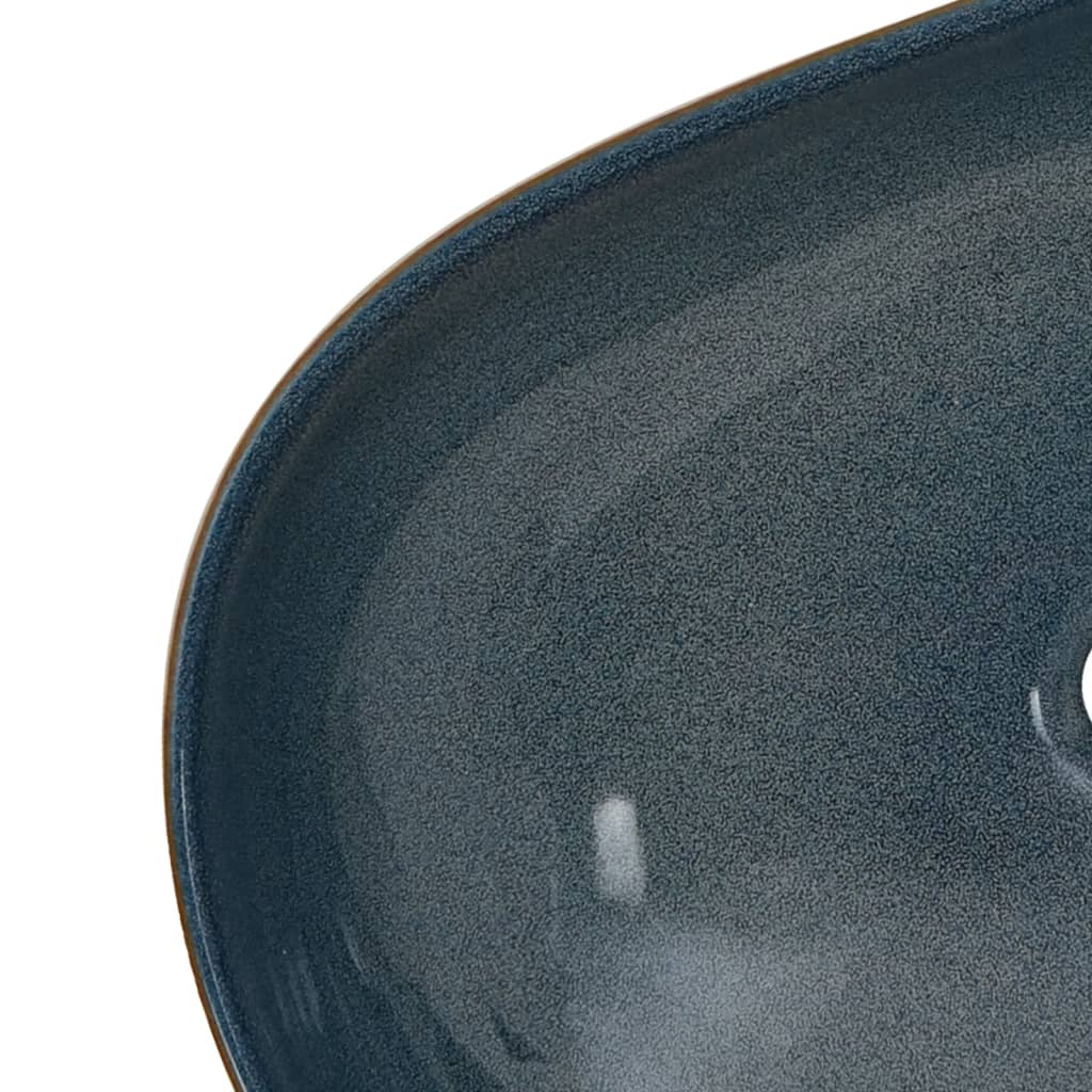 Countertop Basin Sand and Blue Oval 59x40x14 cm Ceramic - Bend